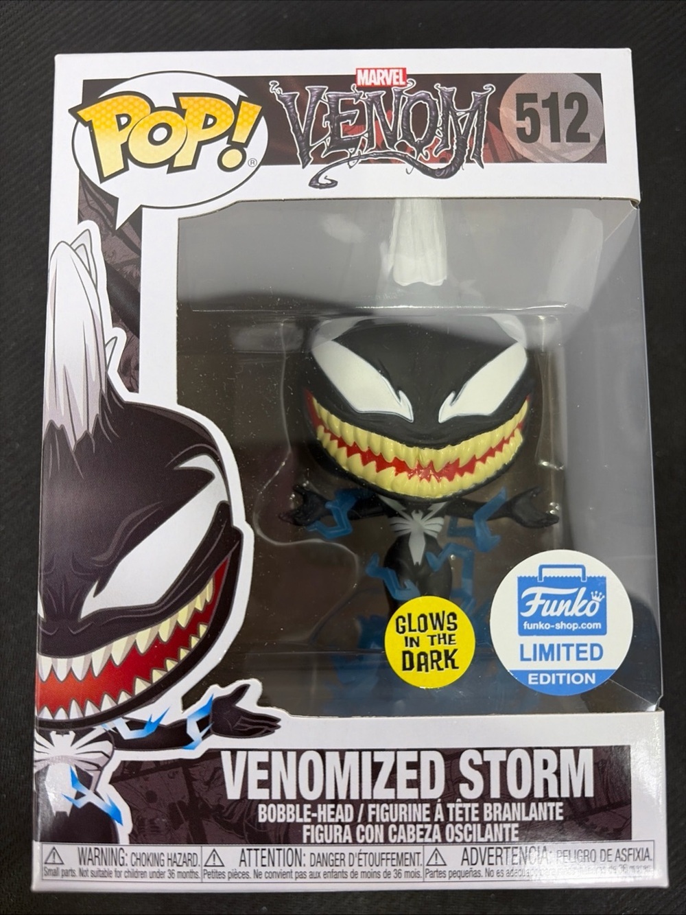 Funko Pop! Marvel Venomized Storm #512 GITD Funko Shop Limited Edition